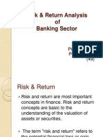 Risk & Return Analysis of Banking Sector: Presented By:-Prince Kumar