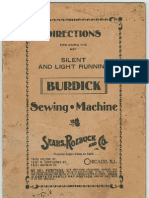 Burdick Sewing Machine Manual