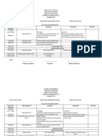 Kindergarten Log Sheet for South City Elementary