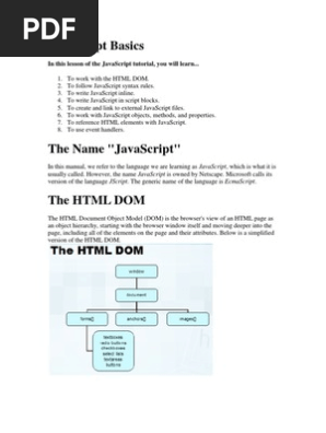 Javascript Java Script Html Element