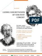 Affiche Concert Van Beethoven - Van Hoof