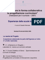 Presentazione della ricerca-azione "Documentare in forma collaborativa la progettazione curricolare"