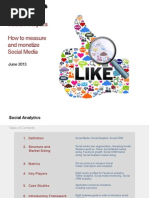 June 2013: Social Analytics - How To Measure and Monetize Social Media