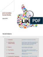 June 2013: Social Analytics - How to measure and monetize Social Media