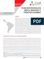 GUIDE: Citizen Participation in Latin America: Innovations To Strengthen Governance