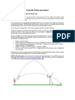 Projectile Motion Spreadsheet