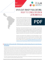 SPOTLIGHT ON PUBLICATIONS: Right To Consultation in Latin America