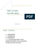 Two Port Networks BY DR - Mahesi Dissanayaka
