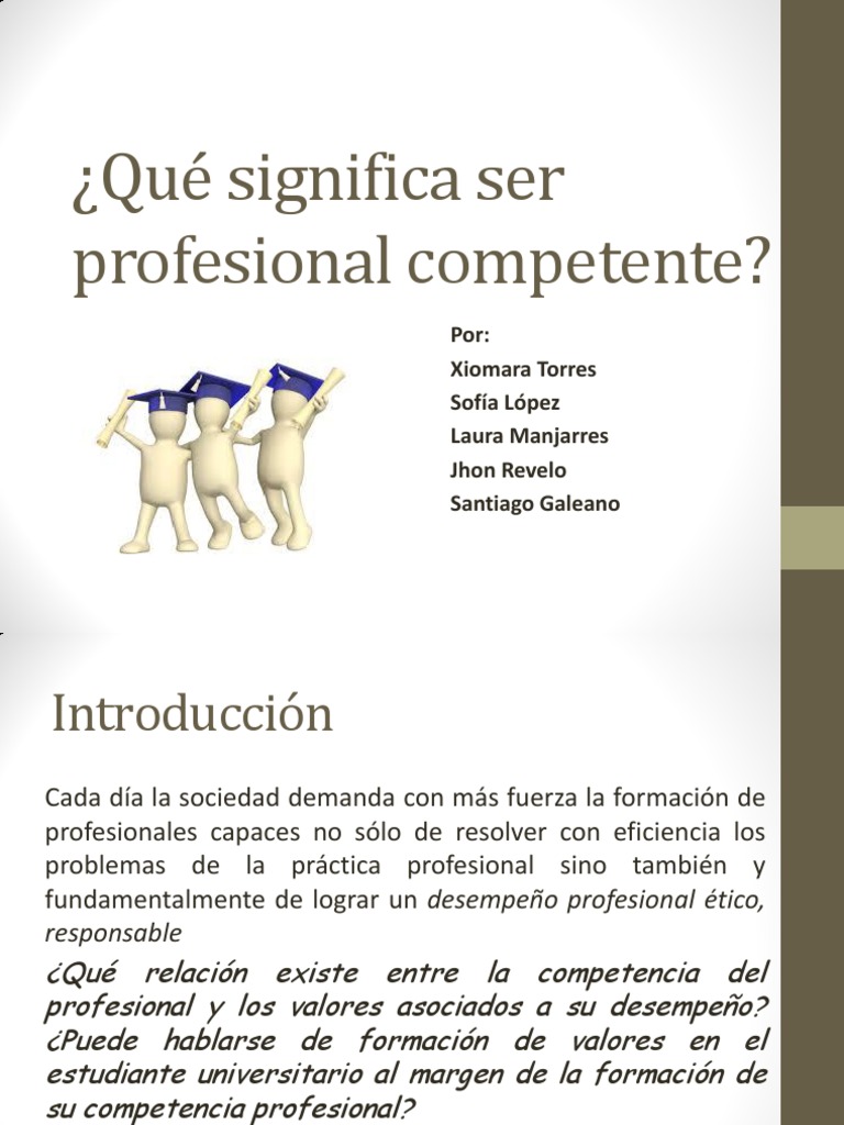 Significado de ser profesional competente | PDF | Comportamiento ...