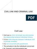 Civil Law and Criminal Law