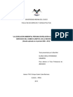 Legislación ambiental peruana y cambio climático