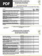 Edital Nº 0312013 Resultado Final Projeto de Extensão