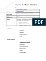 Plantilla de evaluación de Software Educativos