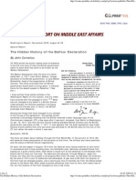 The Hidden History of The Balfour Declaration (Zimmerman Telegram) by John Cornelius - Washington Report - November 2005