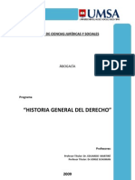 Programa de Historia General Del Derecho