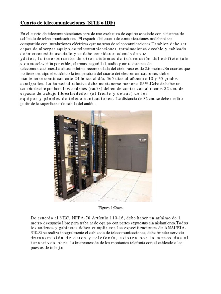 Cuarto de Telecomunicaciones | PDF