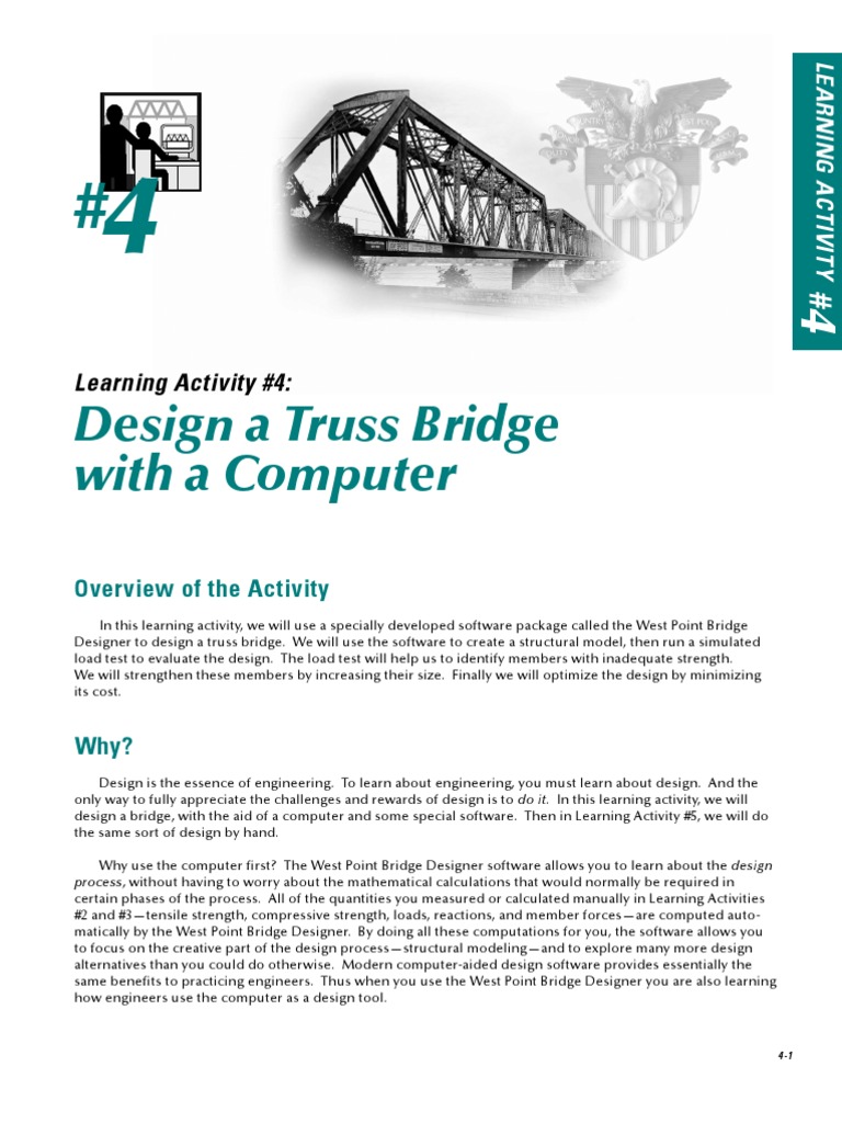 Design A Truss Bridge | PDF | Construction Bidding | Computer Aided Design