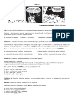 Identificar funções gramaticais em textos