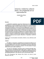 Alejandro Baer Mieses - Imagen, Memoria e Industria Cultural. El Holocausto y Las Propuestas de Su Representacion