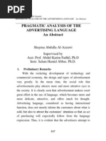 Download Pragmatic Analysis of the Advertising Language Abstract by Cosmin Prodan SN148629200 doc pdf