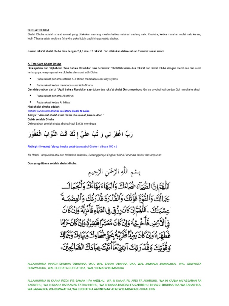 Sholat Dhuha Pdf