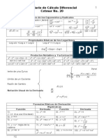 Formulario de Cálculo Diferencial