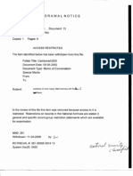 T2 B14 Cambone-USDI FDR - 2 Withdrawal Notices - Summaries of Joint Inquiry Staff Interfview of Richard Haver and Linton Wells - Classified 734