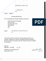 T2 B14 Chart of Authorities FDR - Entire Contents - Withdrawal Notice - 6 Pgs - Chart Comparing DCI and Defense Secretary - Classification Review 733