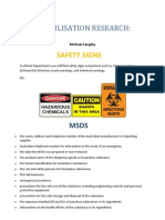 Sterilisation Research:: Safety Signs