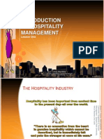 Lecture1: Introduction To Hospitality Management