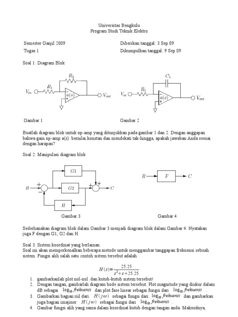 Latihan Dasar Sistem Kendali Matriks Matematika Pecahan Matematika