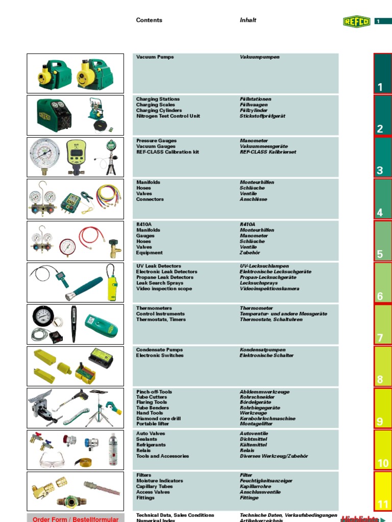 Raccords pour tubes de charge Refco