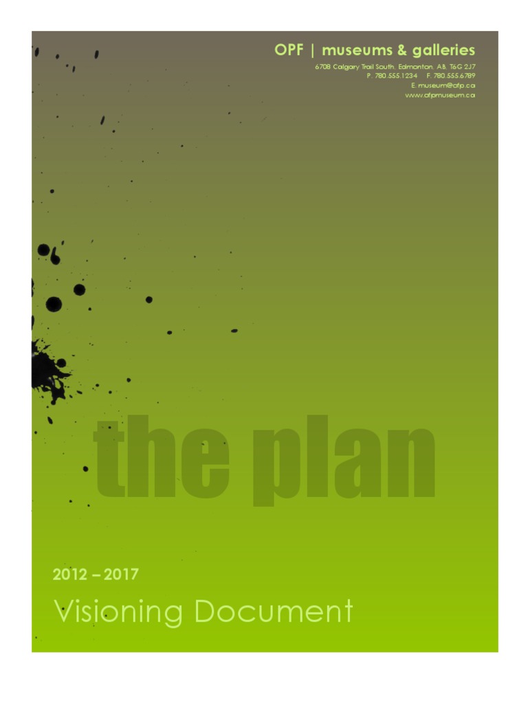 OPF Museums & Galleries Visioning Plan | PDF | Museum | Curator
