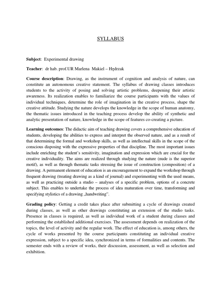 Experimental Drawing Makiel Hedrzak Pdf Creativity Drawing