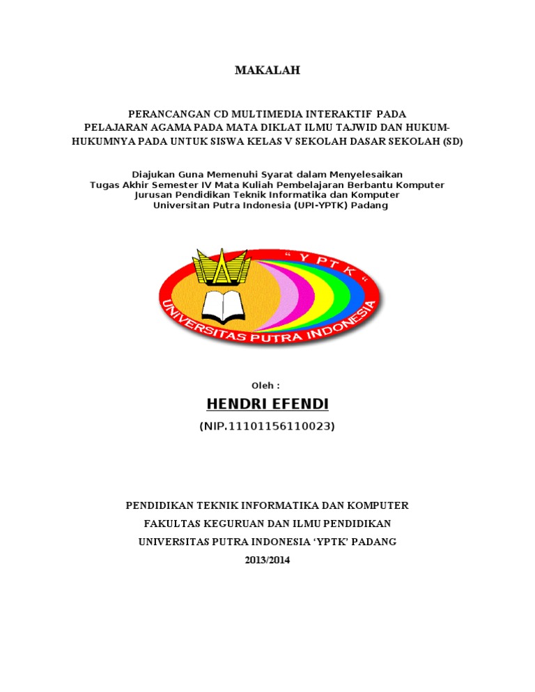 Contoh Cover Makalah Upi SHAREENMANISAH