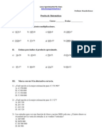 Prueba de Matemáticas 5