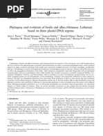 Phylogeny and Evolution of Basils and Allies (Ocimeae, Labiatae) Based On Three Plastid DNA Regions