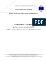 Ghidul Solicitantului Pentru Masura 431, Submasura 431.2, Versiunea 05 Din Mai 2013