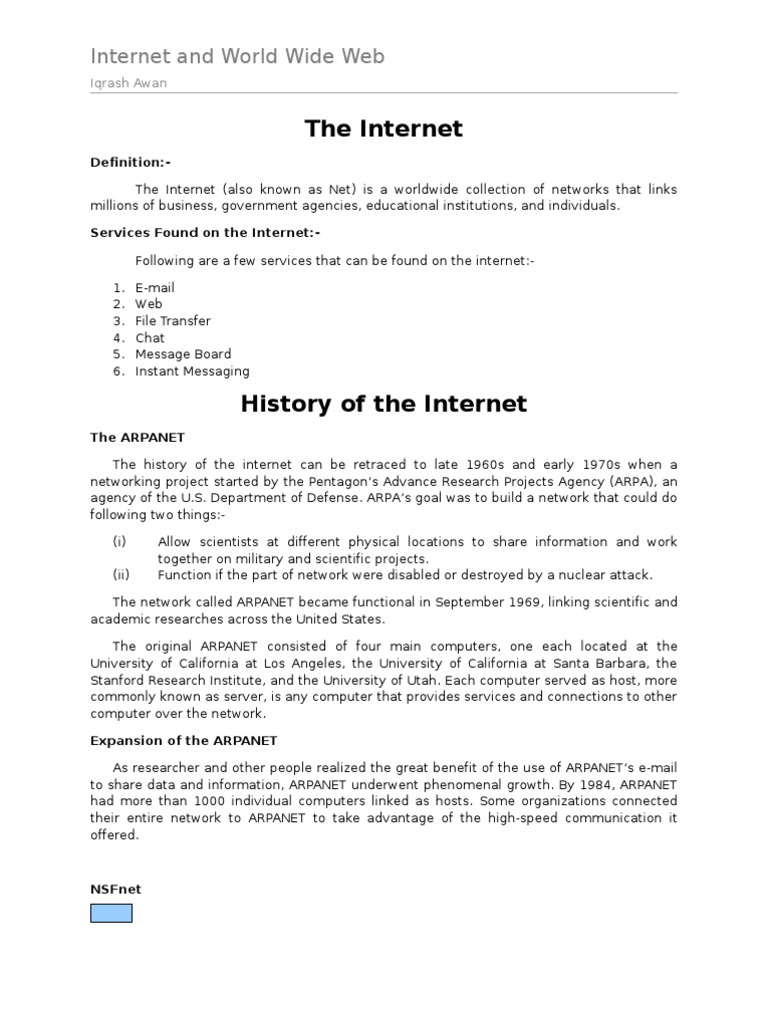 Understanding Internet and WWW Basics | PDF | Web Page | World Wide Web