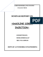 " Gasoline Direct Injection": Seminar Report On
