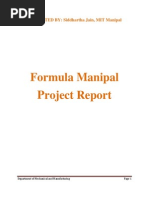 Download Formula Manipal Report by siddhartha180987 SN14871552 doc pdf