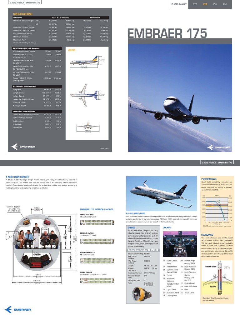 Embraer 175 | PDF | Aircraft | Aviation