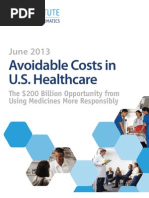 Avoidable Costs in Healthcare