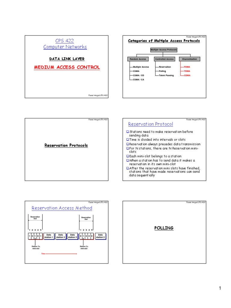 Computer Network No.8 (Cont... Mediam Access Control) From APCOMS | PDF ...