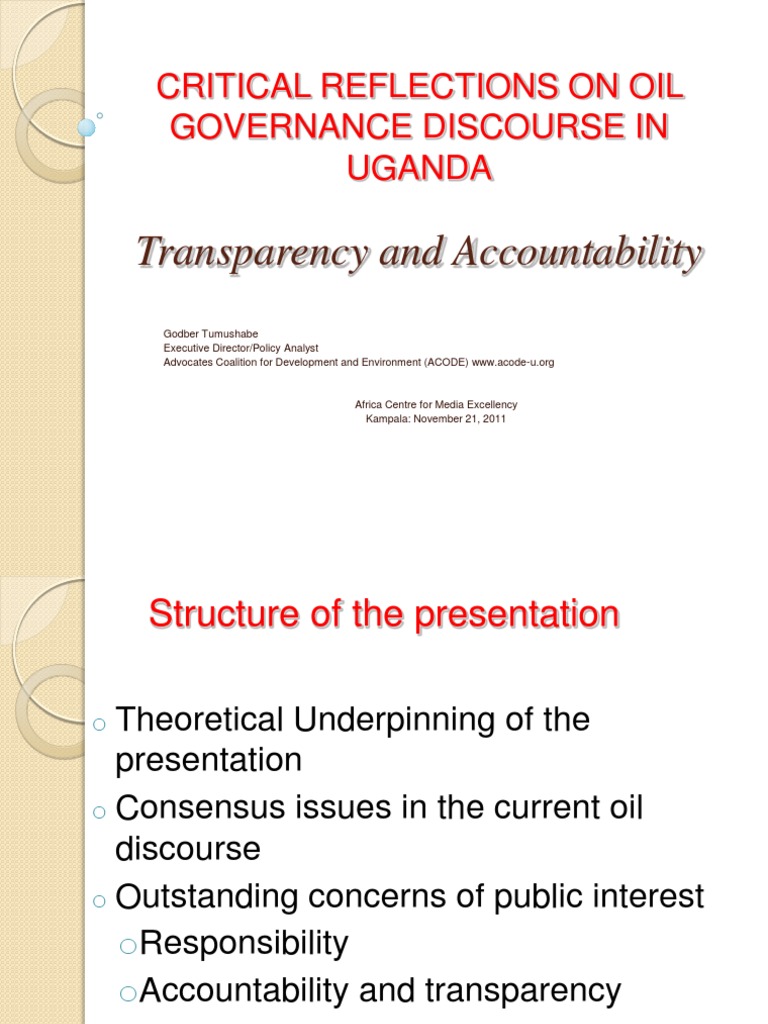 Uganda Oil Governance: Transparency Issues | PDF | Uganda | Governance