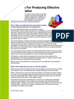 Guidelines For Producing Effective Documentation