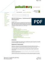 Homocysteine i.e. Mild B12 Deficiency as Disease Marker of Vegetarians