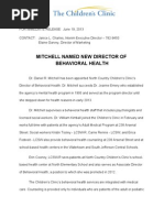 Download Mitchell Named New Director of Behavioral Health by Newzjunky SN148734867 doc pdf