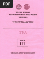 Download Soal SBMPTN 2013 Tes Potensi Akademik by Billie SN148748332 doc pdf
