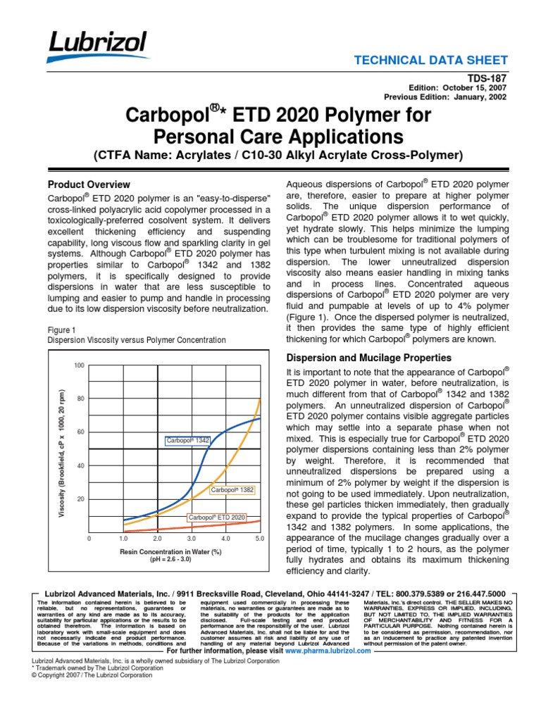 Carbopol etd 2020